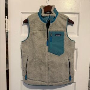 Patagonia Blue and Gray Fleece Vest